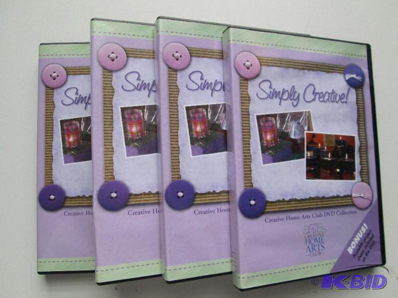 lot 15 image: Lot of 4 Simply Creative DVDs from Pattie Don...