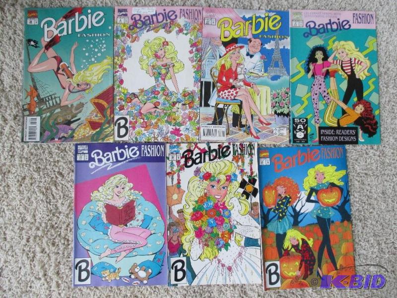 lot 200 image: Marvel Comics lot of 7 Barbie Fashion comics...