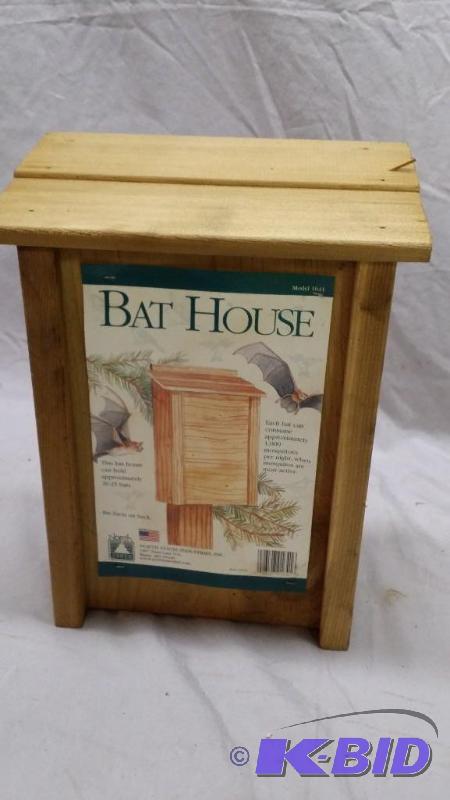 lot 21 image: Bat House made out of wood and can hold 20-25...
