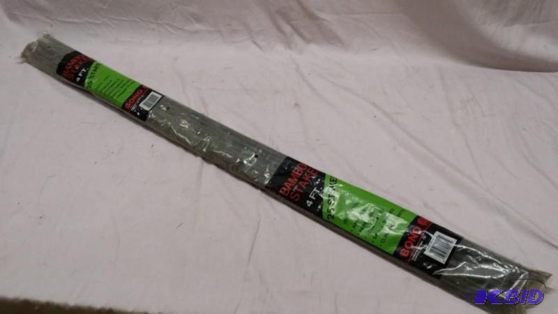 lot 22 image: 22 Bamboo stakes. 4 feet long, great for rose...