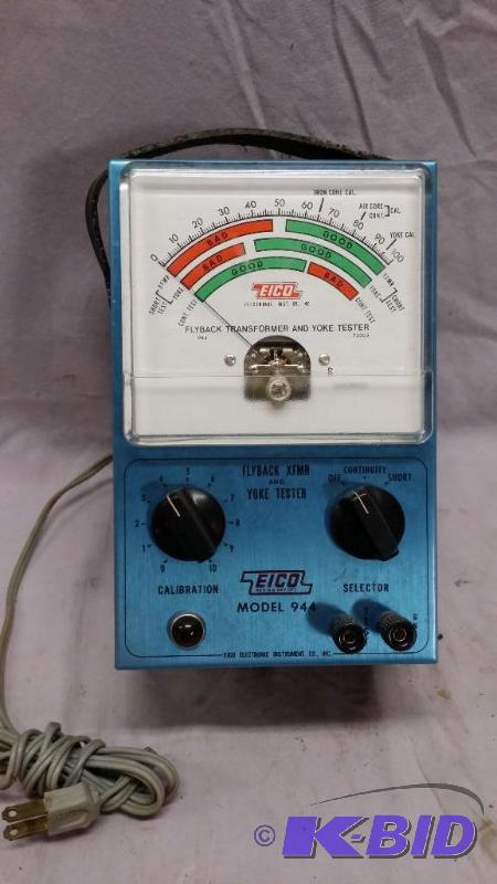 lot 55 image: Eico flyback transformer and yoke tester. unt...