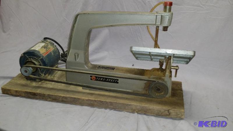 lot 81 image: Powr-kraft jig saw No blade 14 hp motor...