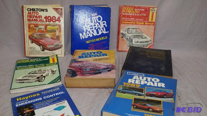 lot 82 image: Auto repair books, 8 total years range from 1...