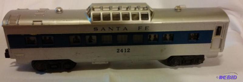 Lionel Trains 2412 Sante Fe Blue Stripe Vista...