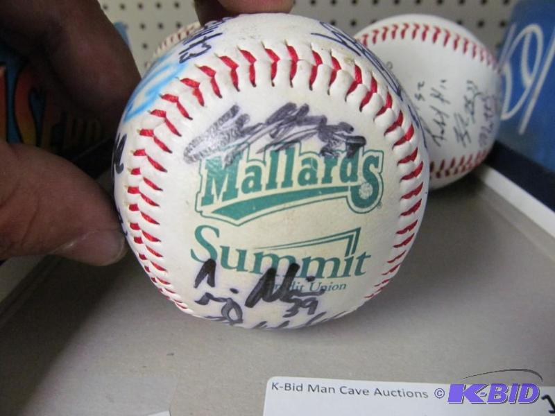 lot 14 image: 3 Minor League Madison Mallards Baseballs 2 Signed