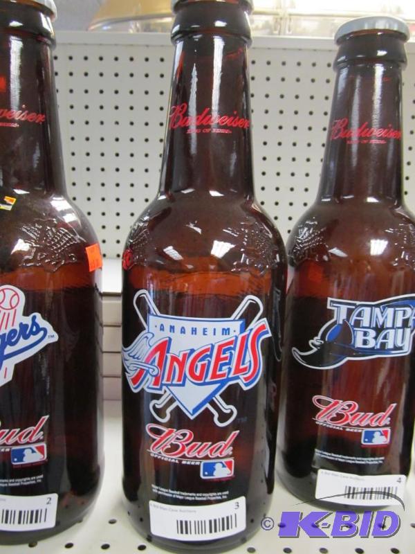 lot 3 image: Bud Large Glass Bottle Anaheim Angels