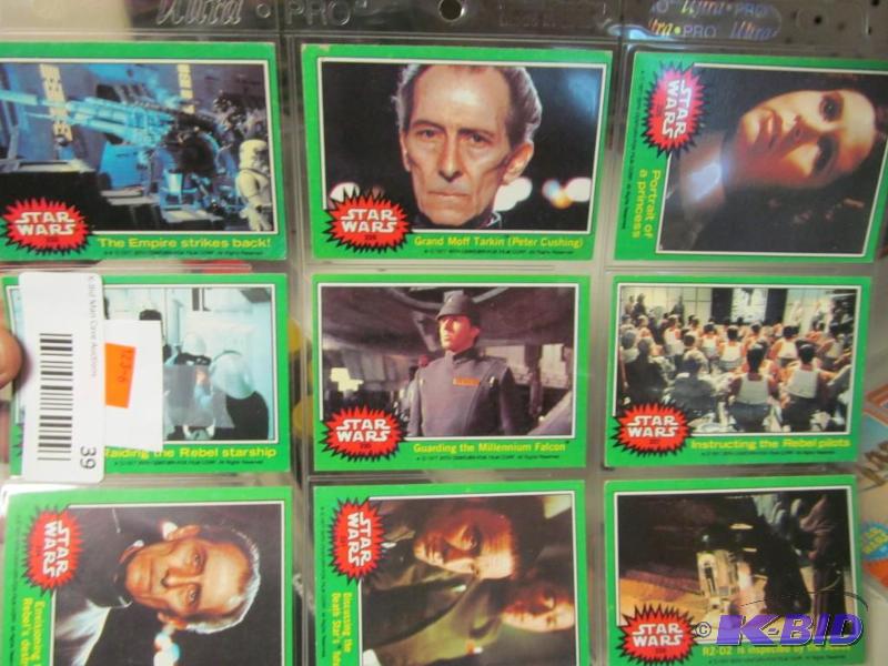 lot 39 image: Lot of 18 Vintage Star Wars Collector Cards
