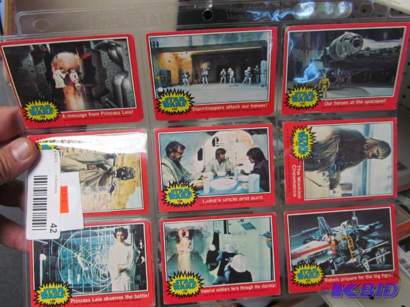 lot 42 image: Lot of 18 Vintage Star Wars Collector Cards