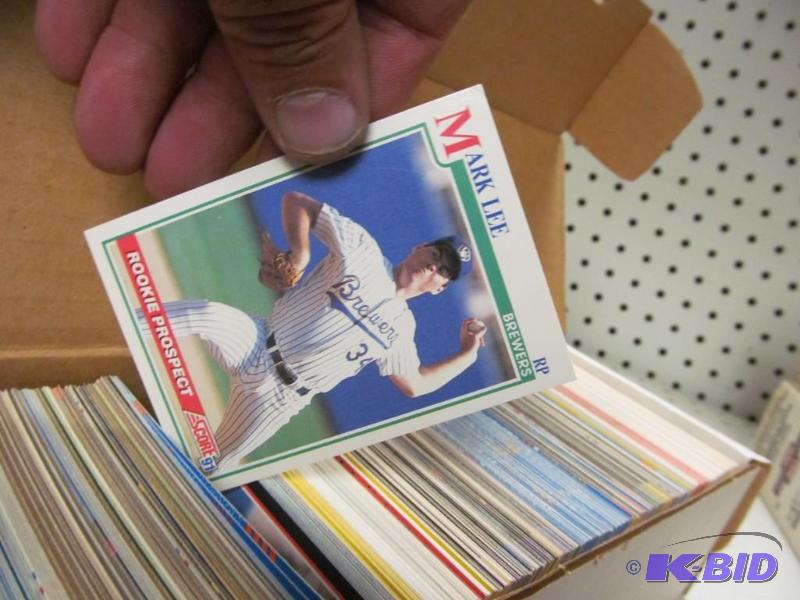 lot 8 image: 2 Boxes Sports Cards Baseball & Football