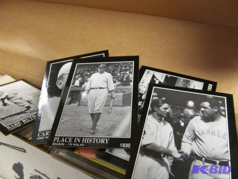 lot 9 image: 2 Boxes Sports Cards Baseball, Football & Basketball 1980-1990s