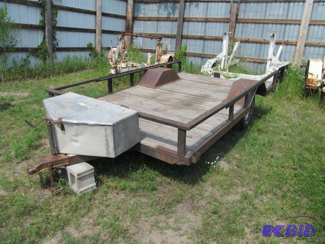 lot 5 image: Homemade 16 Tandem Trailer  Plate &nbspNon...