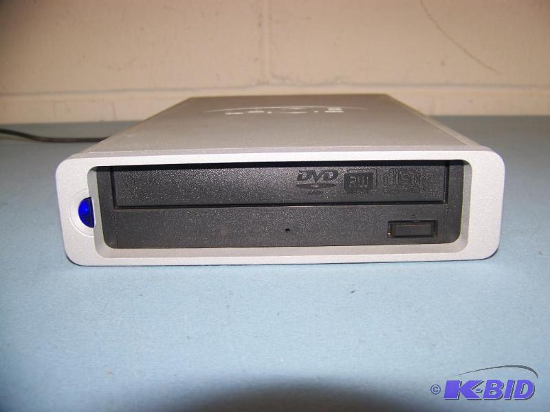 lot 121 image: LaCie, USB 2.0, DVD Burner RW  CD External Drive in metal casing