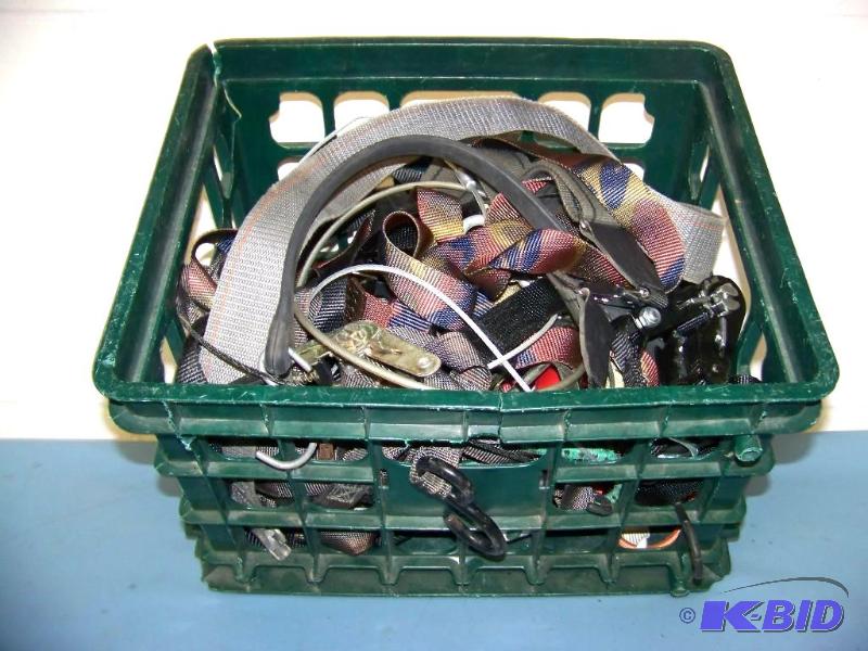 lot 122 image: Plastic crate filled with Straps