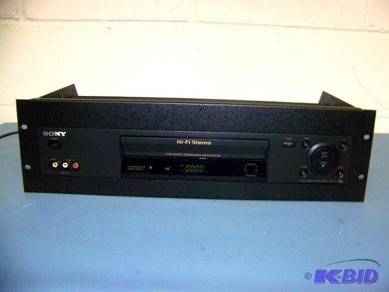 lot 66 image: Sony, Video Cassette RecorderVCR in Middle Atlantic Rack Shelf