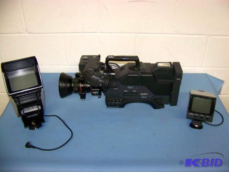 lot 68 image: Sony, Color Video Camera, Camera Adaptor and (2) Electronic View Finders in Hard-Sided Case