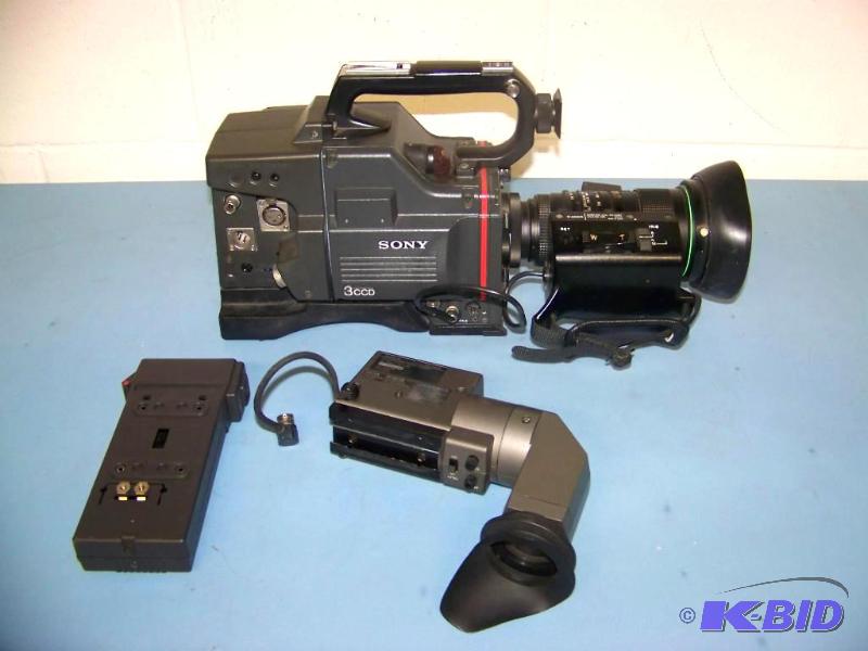 lot 69 image: Sony, Color Video Camera, Camera Adaptor and Electronic View Finder in Hard-Sided Case