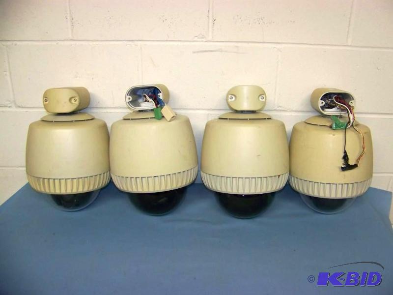 lot 73 image: (4) CCTV  Security Cameras in metal housing