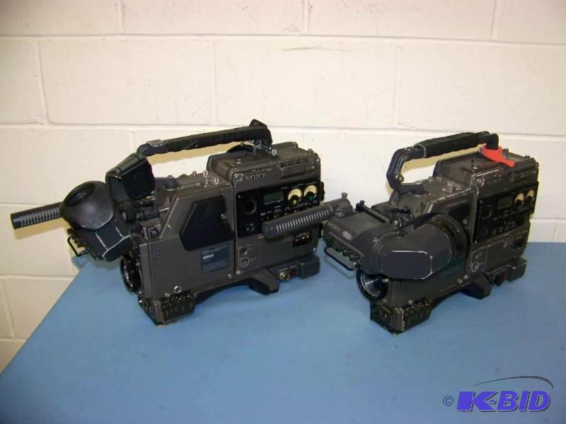 lot 96 image: (2) Sony, Color Video Cameras with (2) Sony, Video Cassette Recorders
