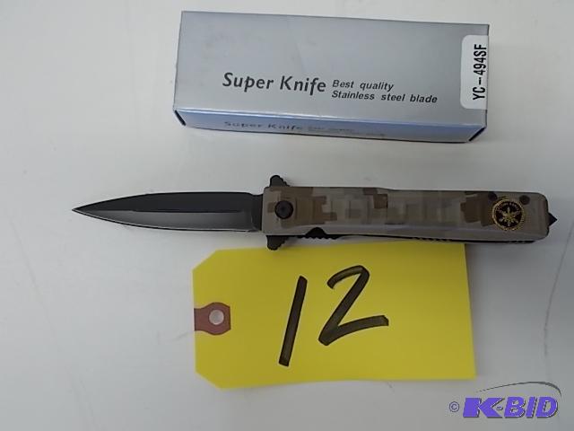 Super Knife YC-494SF Spring Assisted Lock Bla...