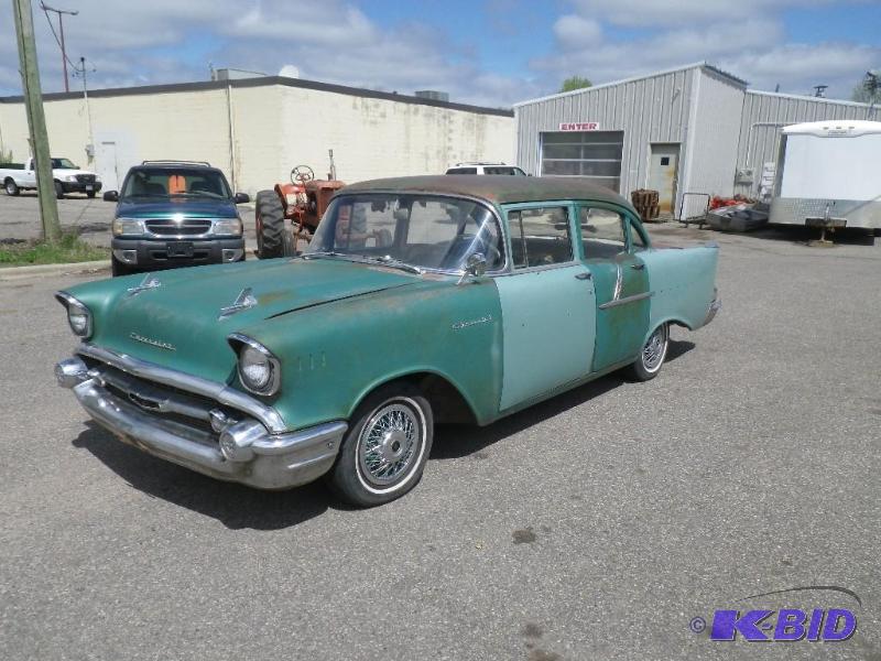 lot 2 image: 1957 Chevy , Four door sedan, 150 trim model,...