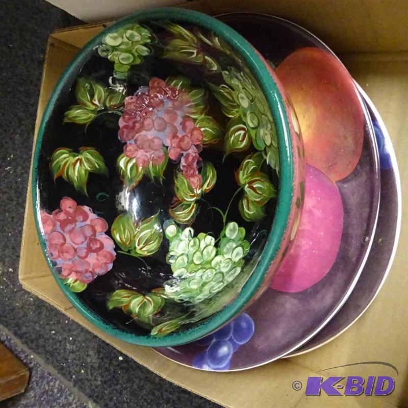 lot 132 image: Decorative plates and bowl...