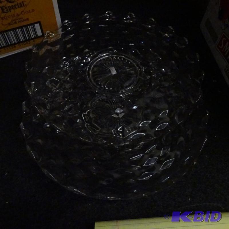 lot 133 image: 2 glass serving platters...