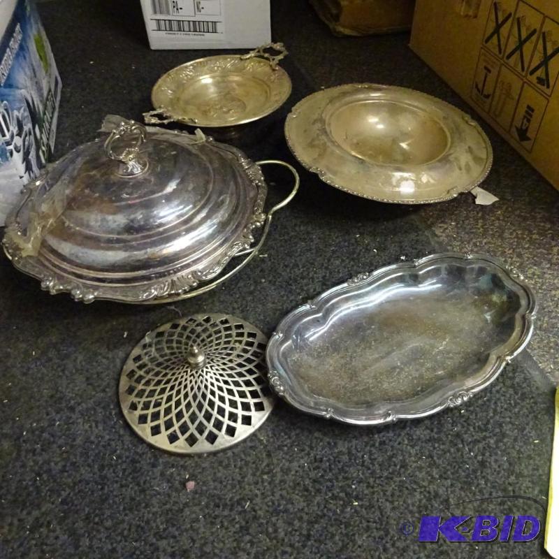 lot 148 image: Misc silver plate items...