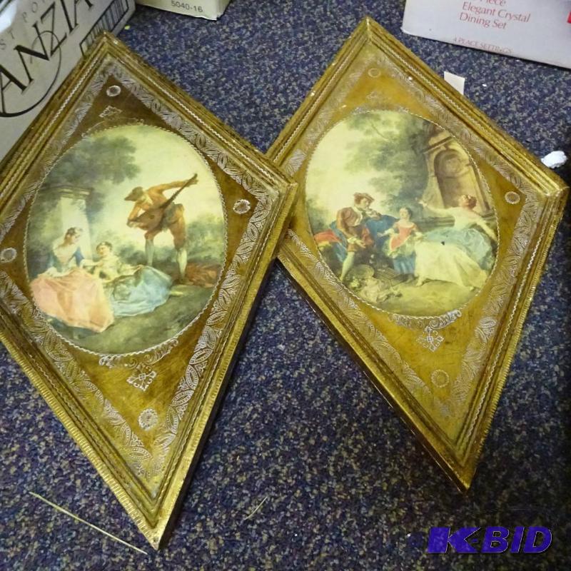 lot 80 image: Vintage wall hanging prints...