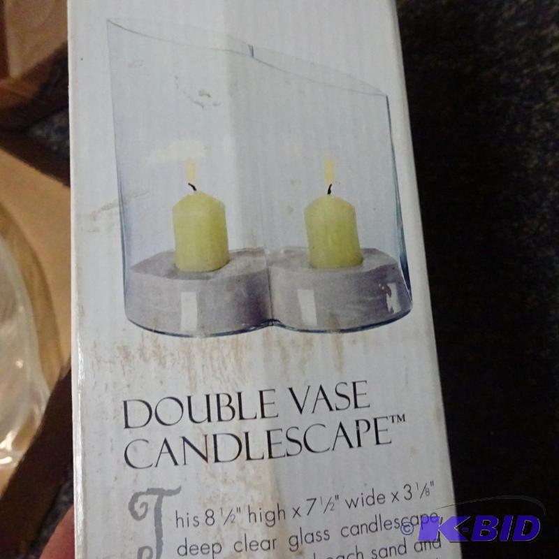 lot 82 image: Elements double vase candle scape...