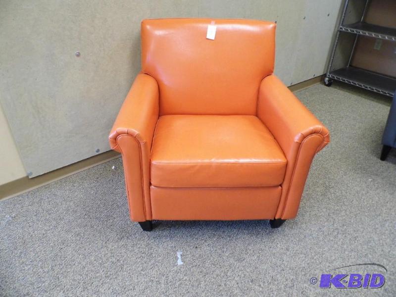 Orange Leather Club Chair