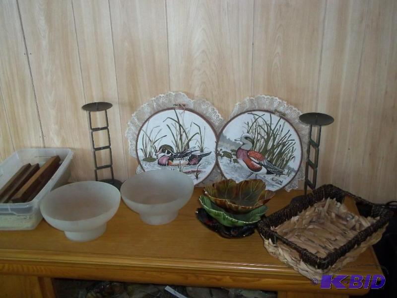 dcor collection - includes candle holders, duck dcor, candy dishes