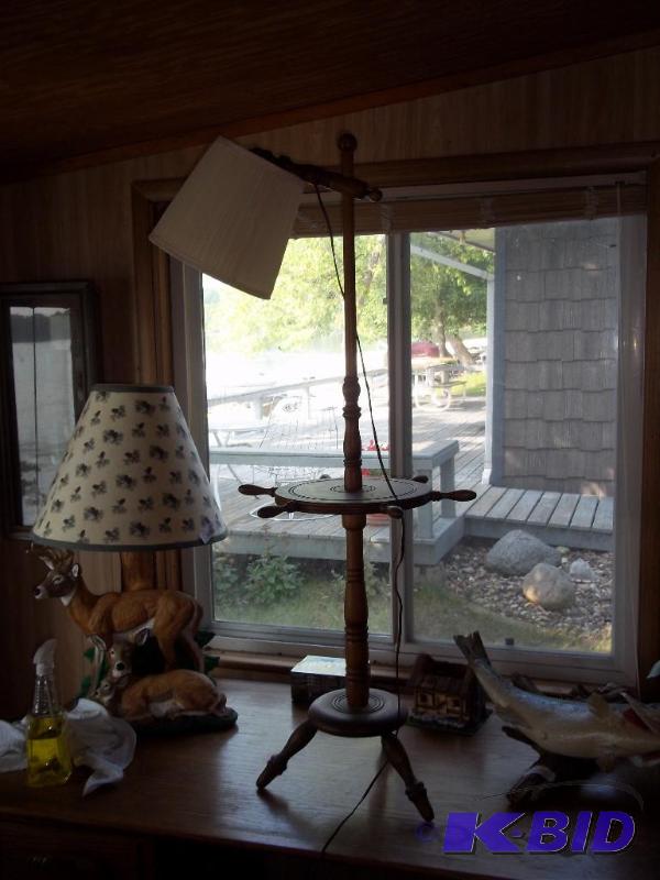 floor lamp with ships wheel
