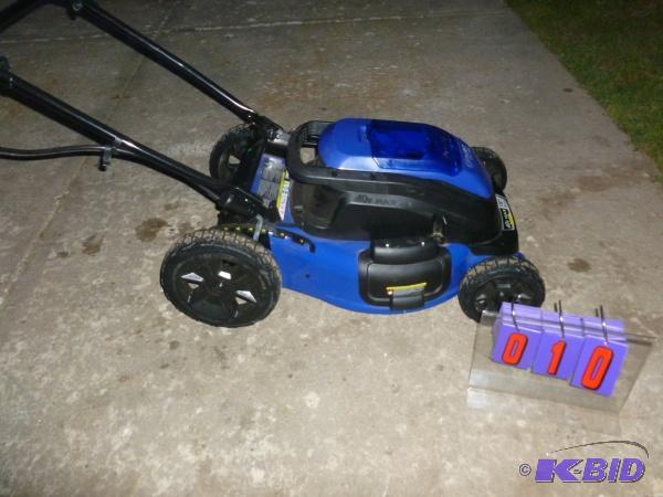 lot 10 image: Kobalt 40 volt cordless mower. No battery or ...