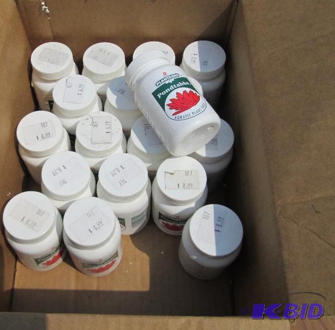 lot 105 image: Lot of 18 bottles of Pondtabbs, aquatic plant...