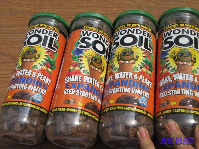 lot 115 image: Lot of 4 jars, wonder soil seed starting mixt...