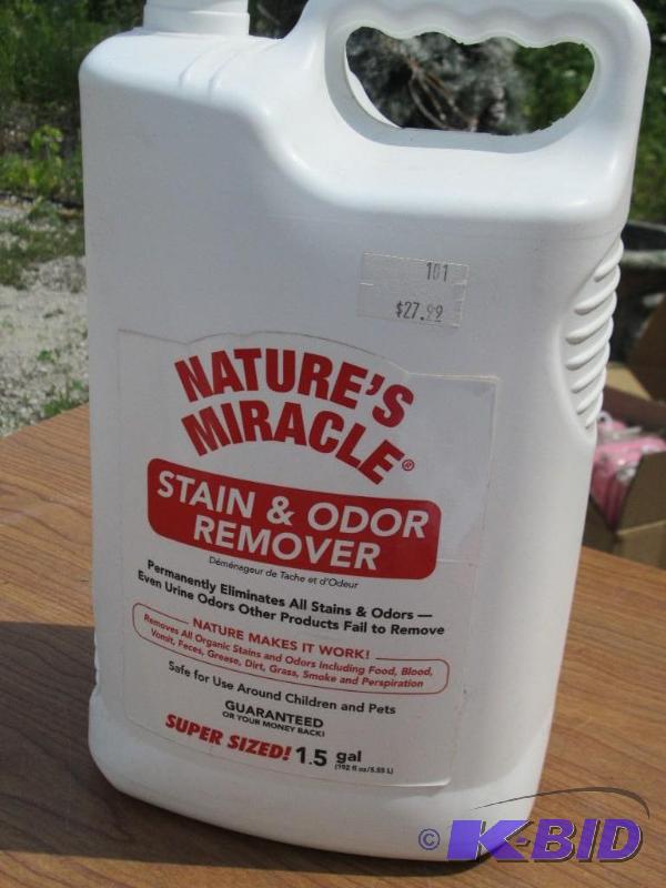 lot 117 image: Natures Miracle stain and odor remover, remo...