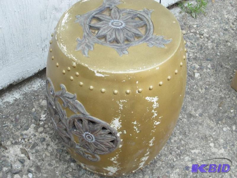 lot 120 image: Decorative urn or planter, drain hole in bott...