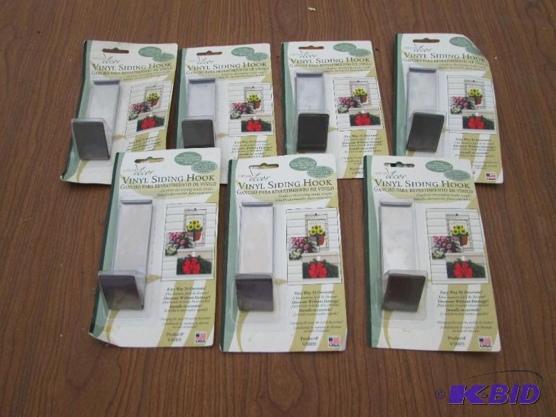 lot 133 image: Lot of 7 vinyl siding hooks, 2 per pack...