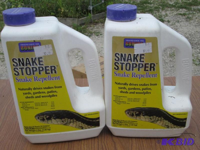 lot 154 image: Lot of 2 bottles snake repellant, 4 pounds ea...