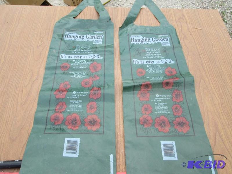 lot 169 image: Lot OF 2 Hanging garden bags, pre cut hanging...