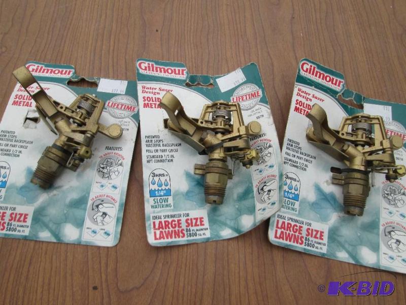 lot 170 image: Lot of 3 solid metal Gilmourwater saver desig...