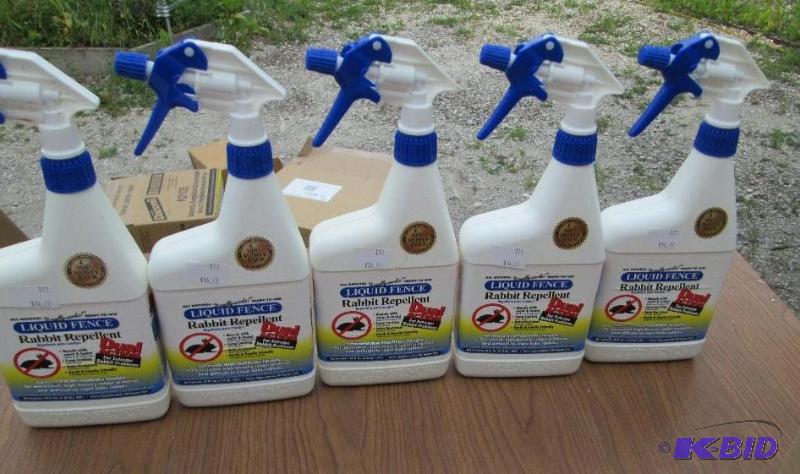 lot 174 image: Lot of 5 bottles, liquid fence rabbit repelle...