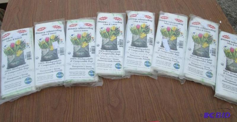 lot 191 image: Lot of 7 packs, 5 bags each biocorp yard wast...