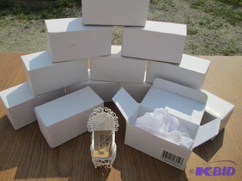 lot 20 image: Lot of 12 intricately done metal ornaments...