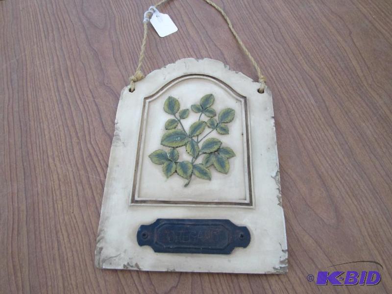 lot 219 image: Oregano wall plaque measures 7 x 10 inch...