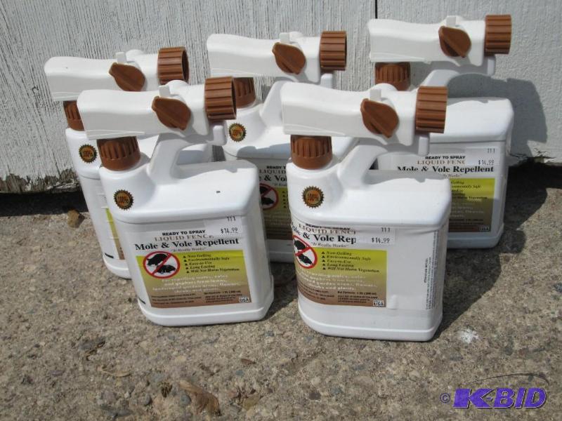 lot 277 image: Liquid fence mole and vole repellent, lot of ...