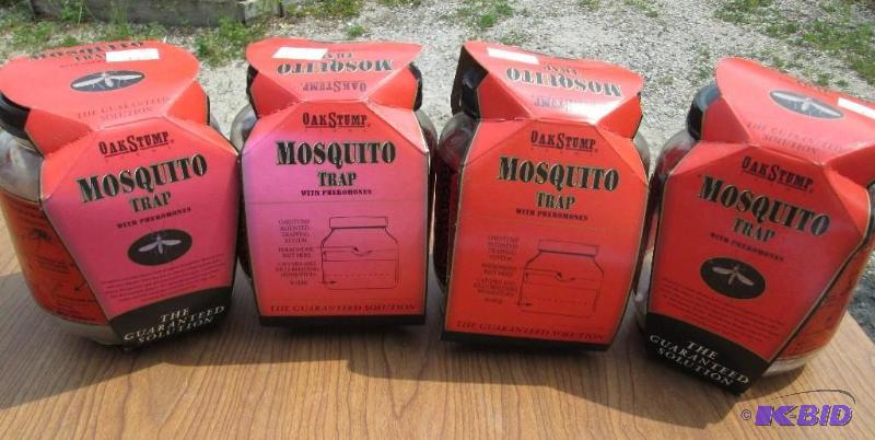 lot 48 image: Lot of 4 Oak Stump mosquito traps, with phere...