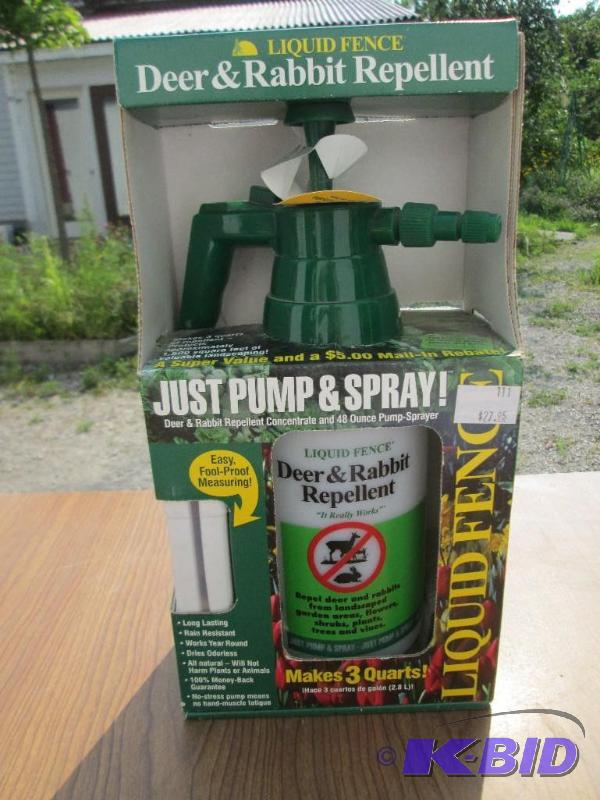 lot 5 image: Liquid Fence deer and rabbit repellant, conce...