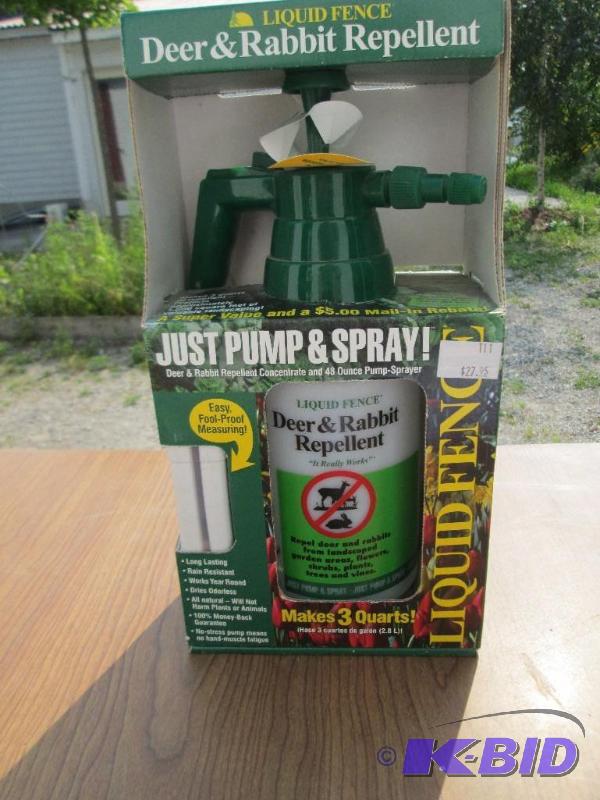 lot 6 image: Liquid Fence deer and rabbit repellant, conce...