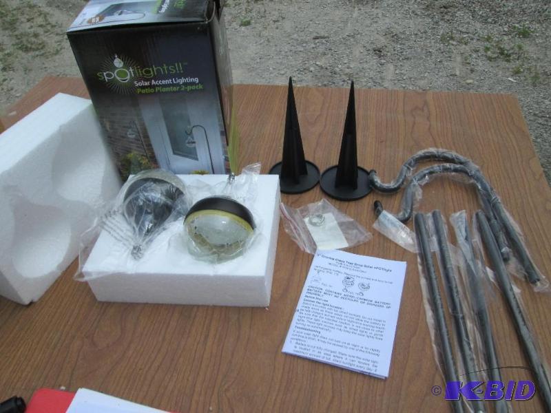 lot 68 image: Pair of Spotlights Solar accent lighting for...